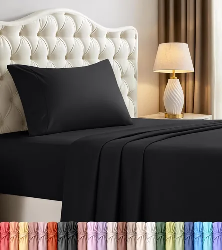 Miniatura 37 de Juego de sábanas King de Utopia Bedding – 4 piezas de sábanas para cama tamaño King, microfibra suave y transpirable, incluye 1 sábana bajera, 1