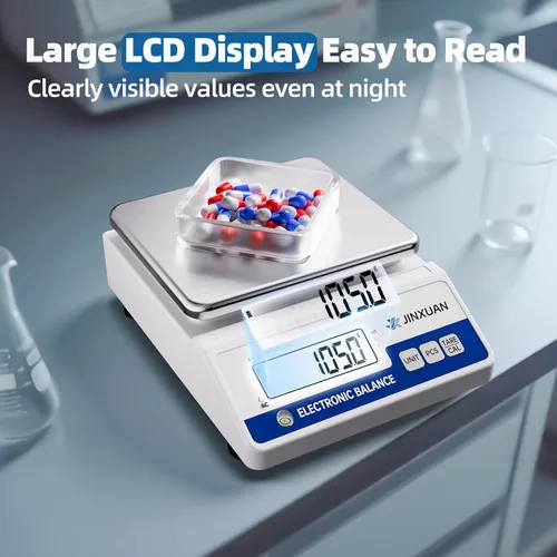 Miniatura 4 de Escala de Laboratorio 1000g Balanza Digital de 0.01 Gramo de Precisión Escala de Balance Electrónica Analítica para Joyería, Cocina, Laboratorio