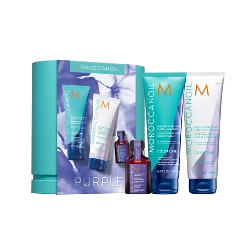 Miniatura 12 de Moroccanoil Paquete de champú y acondicionador morado perfeccionador rubio