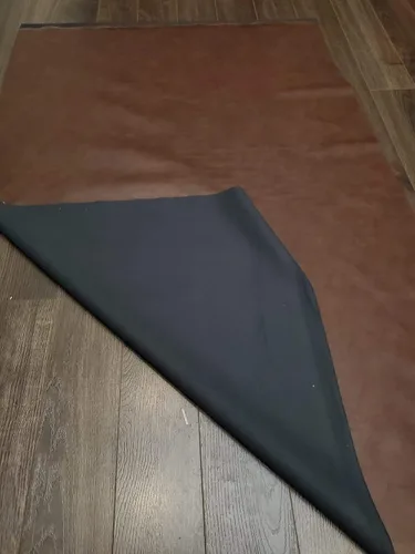 Miniatura 2 de NAT Leathers Cuero sintético vegano suave marrón PU (vegano aprobado por PETA) 1 yarda (36 pulgadas de largo x 54 pulgadas de ancho) cortado por