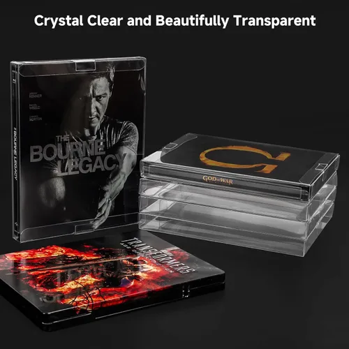 Miniatura 3 de Paquete de 15 fundas protectoras Steelbook - Fundas protectoras transparentes para 4K UHD, Blu-Ray, fundas de video de flecha, Criterion, PS3, PS4