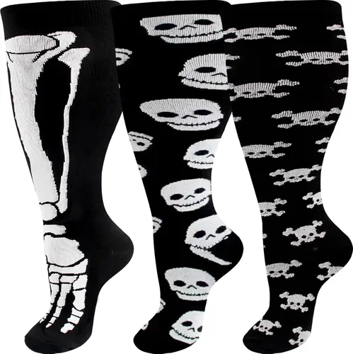 Miniatura 8 de ZFiSt - Calcetines de compresión de talla grande para pantorrilla ancha para mujeres y hombres, medias de compresión deportiva para enfermeras