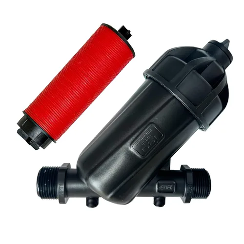 Filtro de riego por goteo Filtro de disco Y de 1 pulgada - Rosca de tubo macho NPT 120 Malla para agricultura Césped Jardín Riego y Conectores de