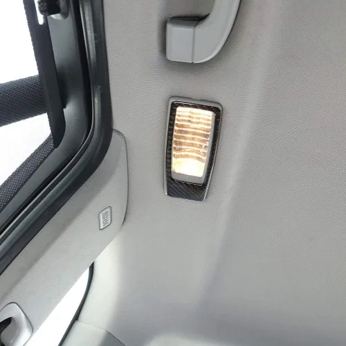 Miniatura 8 de Pegatinas de marco de luz de lectura de techo de fibra de carbono suave para BMW X5 E70 X6 E71 2008-2013 (fila delantera)