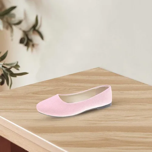 Miniatura 3 de VESNIBA Mujeres Niñas Sólido Tamaño Grande Slip On Plano Poco Profundo Cómodo Casual Zapatos Individuales Sandalias