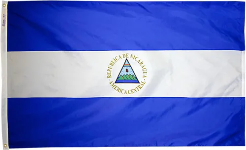 Miniatura 6 de Annin Flagmakers Bandera de Nicaragua fabricada en Estados Unidos según las especificaciones oficiales de diseño de las Naciones Unidas, 2 x 3 pies