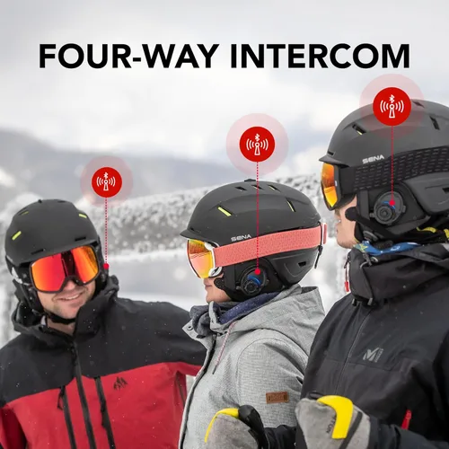 Miniatura 2 de Casco Sena Latitude Snow con altavoces y micrófono incorporados, intercomunicador Bluetooth, comunicación manos libres abierta, escucha de música