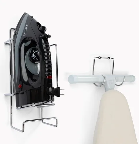 Miniatura 3 de Jerdon Plancha de vapor para ropa, plancha de hotel de 1200 W con cable retráctil de 7 pies, suela antiadherente, doble apagado automático, Negro