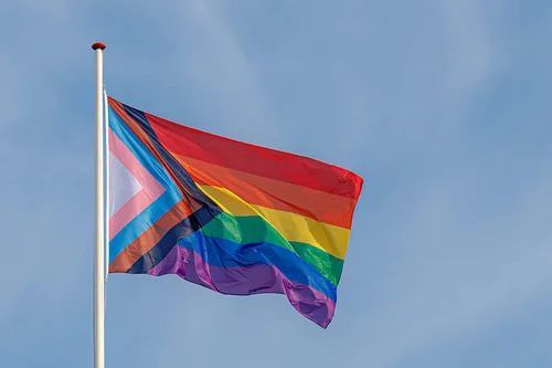Miniatura 3 de LOVEON - Bandera del orgullo del progreso arcoíris vibrante de poliéster de 3 x 5 pies - Perfecta para mostrar tu orgullo (1 unidad de 3 x 5 pies)