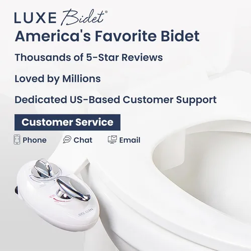 Miniatura 7 de Bidé mecánico no eléctrico Luxe Bidet Neo 320 (serie Elite) de agua fría y caliente; boquilla doble autolimpiante; accesorio con válvulas fuertes