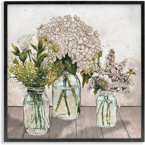 Miniatura 17 de Stupell Industries 'Country Jug Varied Flower Arrangement', Framed Giclee Art, White, 17 x 17 Inches, Easy to Hang and Sturdy, Made in USA, by Carol