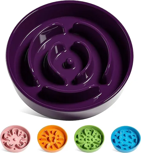 Miniatura 18 de LE TAUCI Cuencos para perros de cerámica de alimentación lenta, cuenco de alimentación lenta de 1.5 tazas para razas pequeñas y medianas, cuenco