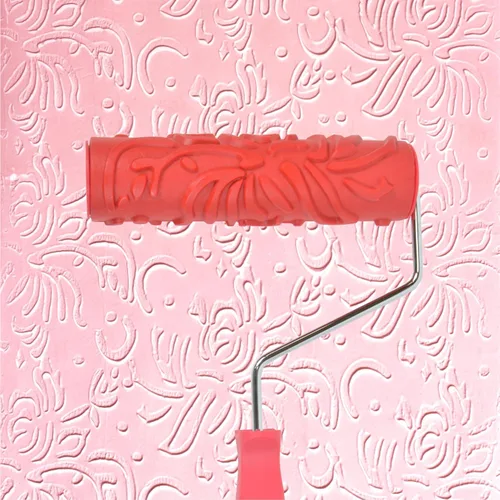 Miniatura 10 de Nichiyo - Rodillo de textura de 7 pulgadas, rodillo de pintura con patrón artístico decorativo DIY, rodillo de goma para decoración de paredes