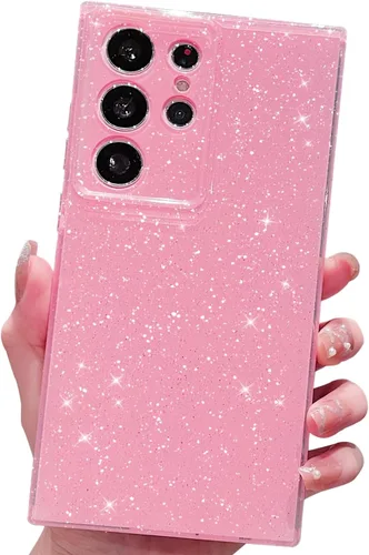 Miniatura 63 de MINSCOSE Compatible con Samsung Galaxy S22 Plus Case, Bonito Color Neón Brillante, con Purpurina Brillante Delgada Resistente a Golpes de Silicona