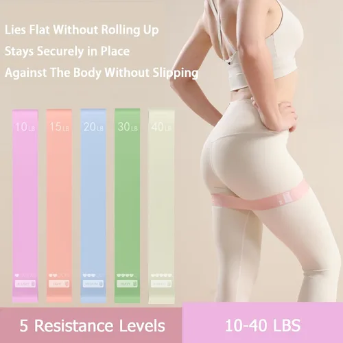 Miniatura 5 de Kit Esencial de Anillo de Pilates para Mujeres, Cremas Macaron Suaves - Set de Equipo de Ejercicio de Yoga para Entrenamientos en Casa con Círculo