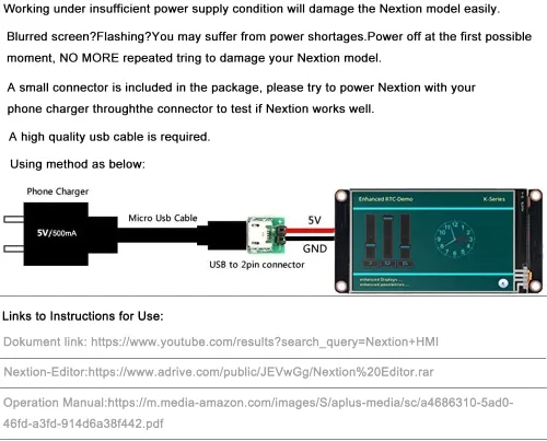 Inglés Nextion mejorado 2.8 '' HMI USART UART Serial TFT pantalla táctil módulo panel de pantalla (NX3224K028)