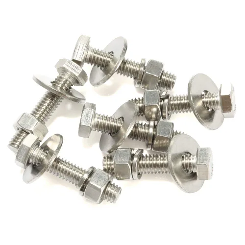 Miniatura 4 de Tornillos de cabeza hexagonal de 1/4-20 x 1/2 pulgadas con tuercas hexagonales y arandelas gruesas planas y de bloqueo, totalmente roscados, acero