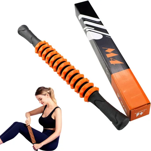 Miniatura 10 de Barra de rodillo muscular, barra de rodillo de masaje de yoga, herramienta de belleza para atletas, alivio del dolor de piernas (negro)