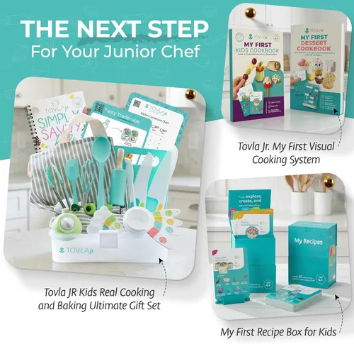 Miniatura 7 de Tovla Jr - Juego de cuchillos seguros para niños para cocina real, cuchillos de cocina para niños pequeños, herramientas de cocina Montessori STEM