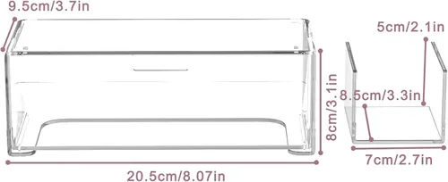 Miniatura 2 de Cajones de almacenamiento apilables de plástico transparente, organizador de cajones de baño, organizador de gabinete de medicina, organizadores