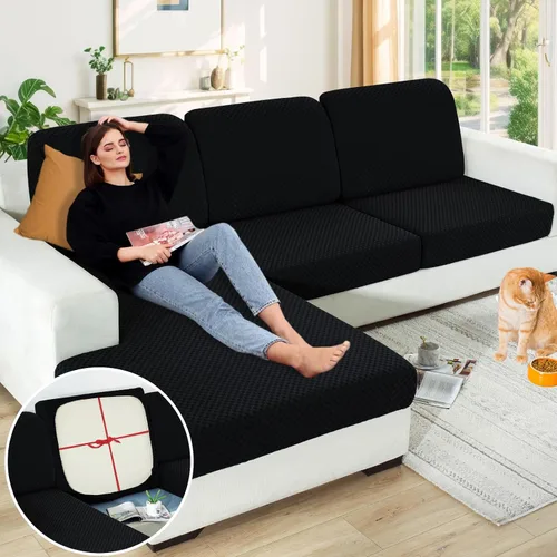 Miniatura 71 de YEMYHOM 【Liquidación】 Fundas Elásticas para Cojines de 1 Pieza, Fundas de Cojín de Asiento para Sofá y Silla, Funda Suave de Sofá de Repuesto