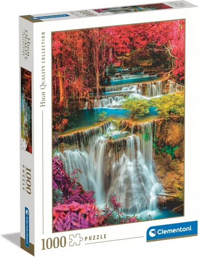 Clementoni Colección-Cataratas tailandesas coloridas, 1000 piezas, vertical, divertido para adultos, hecho en Italia, multicolor, 39821