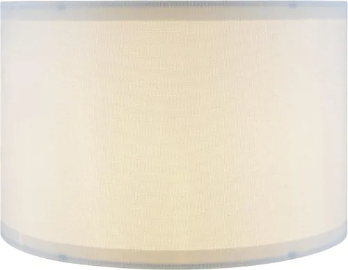 Miniatura 2 de Aspen Creative 38302 - Persiana plegable de diseño contemporáneo, 12 pulgadas superior x 12 pulgadas inferior x 8 pulgadas de alto, lino blanco