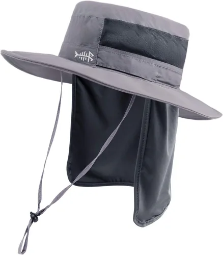 Miniatura 18 de BASSDASH Sombrero de pesca solar UPF 50+ resistente al agua con solapa desmontable para el cuello