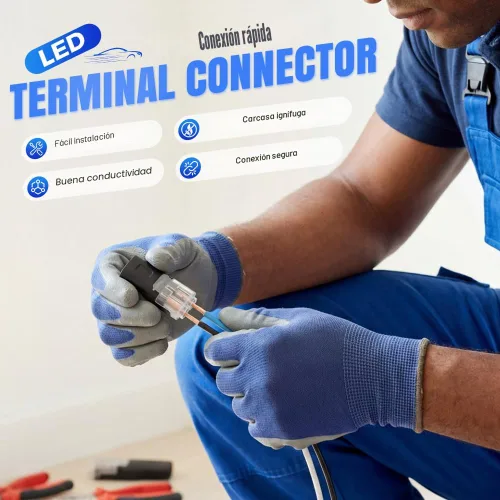 Miniatura 4 de Conector de doble cable con hebilla de bloqueo, conectores rápidos de alambre de bloqueo ignífugo, adecuado para reparaciones de emergencia, 20