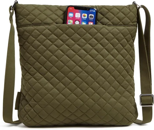 Miniatura 2 de Bolso cruzado hipster de algodón con triple cremallera para mujer