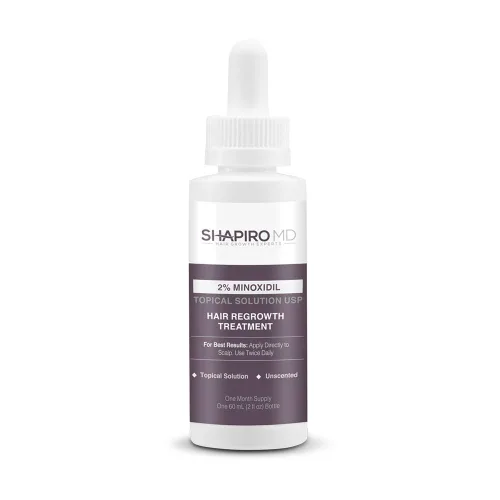 Shapiro MD Hair Growth Experts Minoxidil Solución tópica al 2% para mujeres, el suero promueve el recrecimiento del cabello al reactivar los