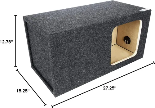 Miniatura 2 de Atrend Caja de altavoz de subwoofer SPL con ventilación única de 10 pulgadas - Caja de subwoofer diseñada y diseñada para subwoofers Kicker