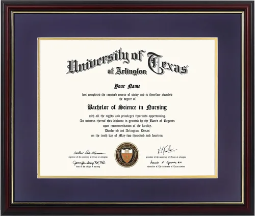 Miniatura 13 de GraduationMall Marco de diploma de certificado de 8.5 x 11, madera maciza y vidrio templado, acabado negro con ribete dorado