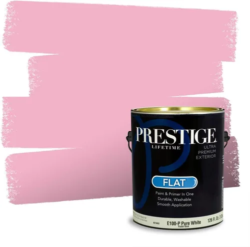 Miniatura 547 de Prestige Paints Pintura exterior e imprimación en uno, 1 galón, plano, coincidencia comparable de Valspar* Amber Rose*