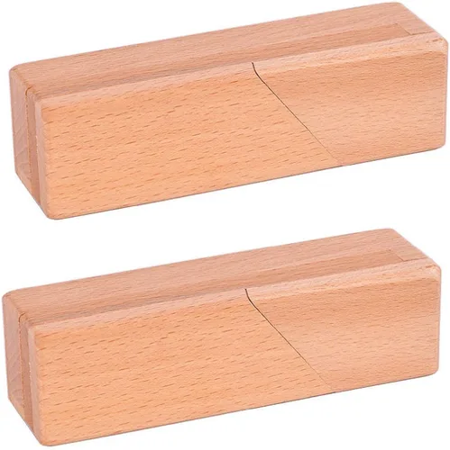 Miniatura 5 de YUNTENG Paquete de 2 cajas de rompecabezas 3D hechas a mano – Apertura secreta mágica de madera misteriosa caja de regalo cubo juego IQ Toys