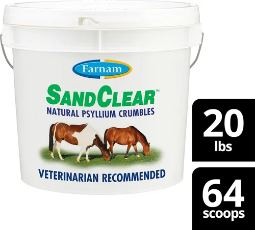 Miniatura 10 de Farnam SandClear Psyllium Crumbles Suplemento para caballos, ayuda a eliminar la arena del colon y apoya la salud digestiva, sabor a manzana/melaza