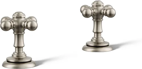 Miniatura 15 de KOHLER K-98068-3-BL Artifacts - Manijas de grifo para lavabo de baño, cruz, metal premium para mayor durabilidad, color negro mate