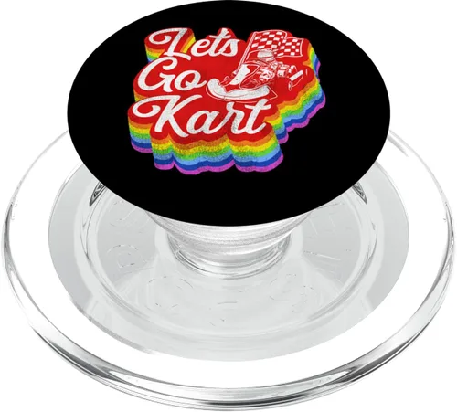 Miniatura 8 de Go Kart Racing 80s 90s Retro Let's Go Kart PopSockets intercambiables PopGrip