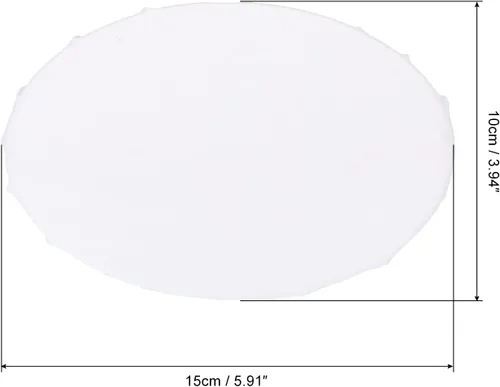 Miniatura 2 de PATIKIL Paneles de lienzos de pintura para pintura, paquete de 2 paneles ovalados de madera de 4 x 6 pulgadas, paneles de arte en blanco estirados