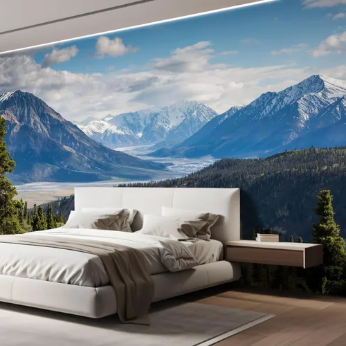 Miniatura 4 de wall26 - Monte Fuji y la reflexión en un lago perfectamente liso - Paisaje - Mural de pared, calcomanía extraíble, decoración del hogar - 100"x144