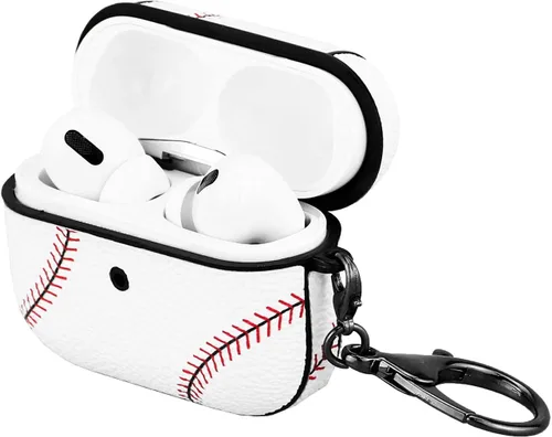 Miniatura 13 de Funda para Airpods Pro, diseño de béisbol, a prueba de golpes, para auriculares, Airpods Pro, con llavero frontal LED visible