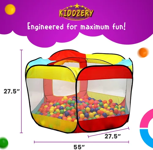 Miniatura 4 de Piscina de Pelotas para Niños Tienda Emergente Grande para Niños Pequeños - Juguetes de Regalo para Interior y Exterior para Bebés Niñas y Niños