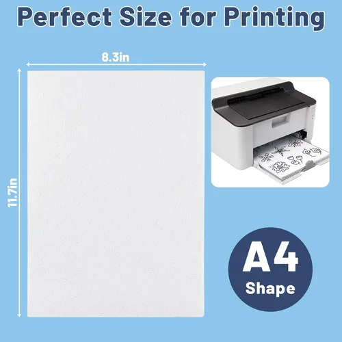 Miniatura 2 de Estabilizador de bordado soluble en agua, adhesivo 8 unidades, 8.3 x 11.7 pulgadas, imprimible para lavar lejos para imprimir o dibujar patrones