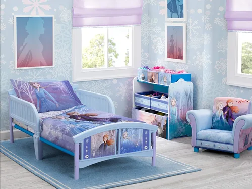 Miniatura 19 de Disney Encanto Tropical Delight - Juego de ropa de cama infantil de 4 piezas con flores y mariposas rosas y aguamarina, edredón, sábana bajera