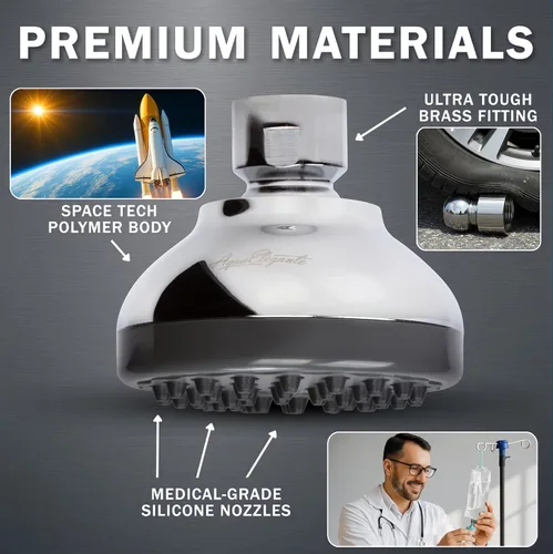 Miniatura 4 de Cabezal de ducha que aumenta la presión, cabezal de ducha de alta presión que ahorra agua, lo mejor para duchas de bajo flujo, 2.5 GPM - níquel
