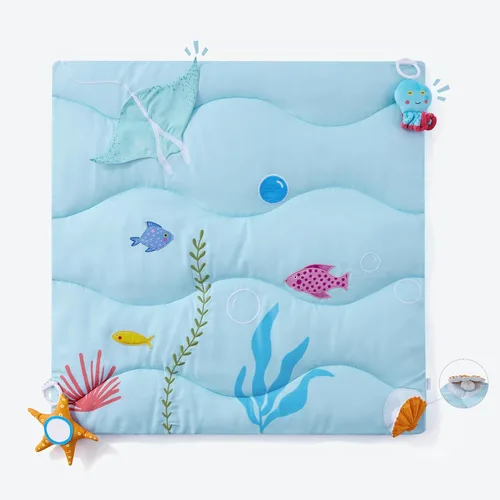 Miniatura 10 de UTEX Tapete Premium 9 en 1 para Tiempo Boca Abajo, Tapete de Juego para Bebé, Tapete Sensorial Suave para Bebés, Regalo Esencial para Recién Nacidos