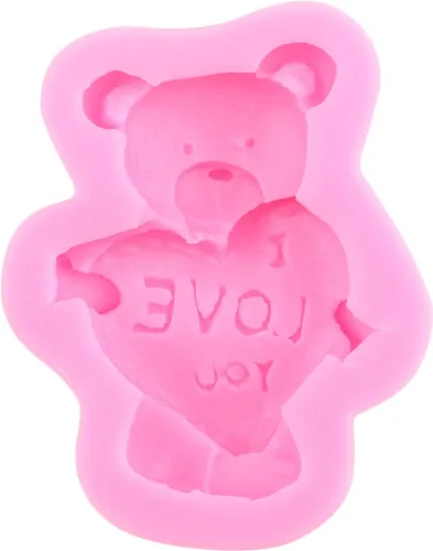 Miniatura 7 de Moldes de fondant para el día de San Valentín, moldes de fondant de boda, moldes de oso corazón, labios, rosa, caramelo, caramelo, molde de silicona