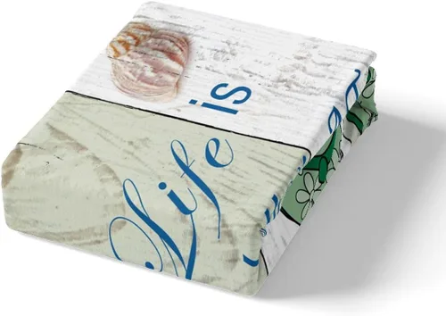 Miniatura 5 de Juego de funda de edredón con chanclas para niños, color verde y blanco, funda de edredón de madera rústica para niños y niñas, decoración