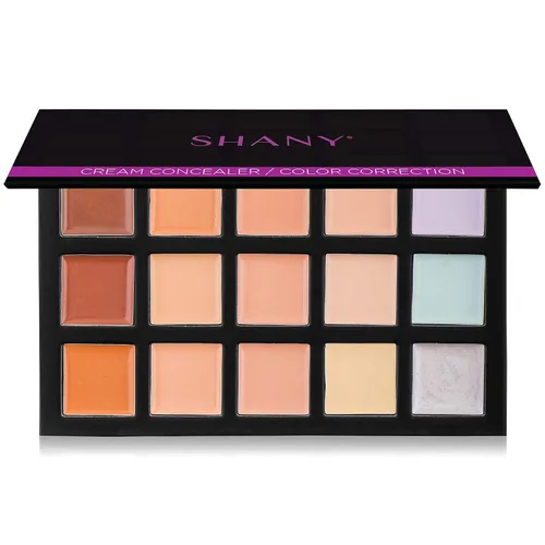 SHANY Paleta de maquillaje corrector de color con espejo - Paleta de cosméticos de 12 colores - CONCEALER