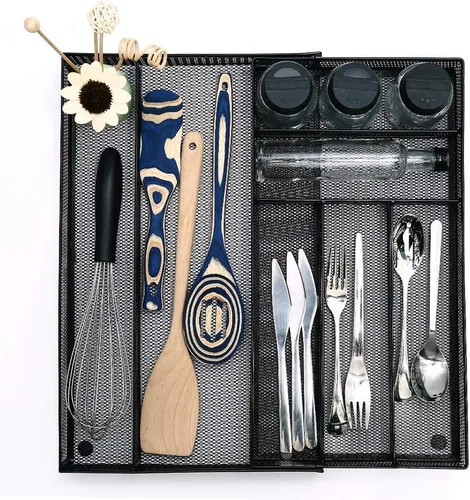 Miniatura 7 de JANE EYRE Organizador de Cajón de Utensilios - Bandeja Expandible para Cubiertos, Divisor de Almacenamiento de Cubiertos/Vajilla para Cocina, Diseño